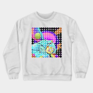 Dope Slluks astronaut character floating in space illustration Crewneck Sweatshirt